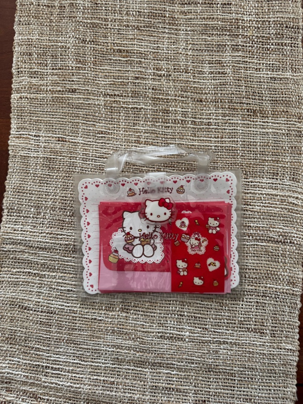 Brand New Sanrio Hello Kitty red stationery with stickers